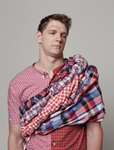Not only does he play defense and run the floor, he models plaid.