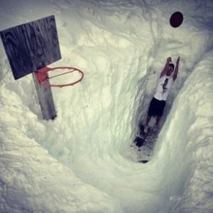 Basketball snow